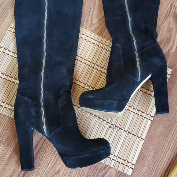 Michael kors suede 5 inch heel boots - Picture 8 of 10